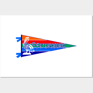 St. Petersburg Flag Pennant Posters and Art